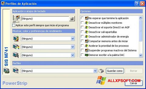 스크린 샷 PowerStrip Windows XP