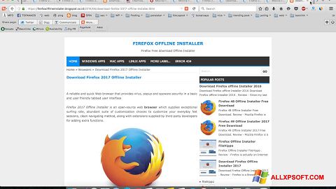 스크린 샷 Mozilla Firefox Offline Installer Windows XP