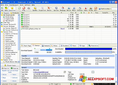 스크린 샷 BitComet Windows XP
