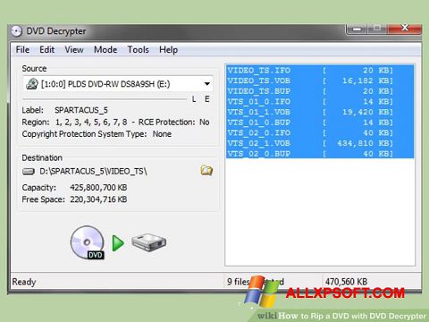 스크린 샷 DVD Decrypter Windows XP