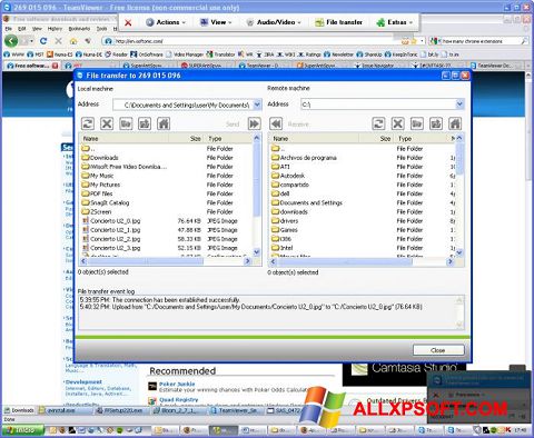 스크린 샷 TeamViewer Windows XP