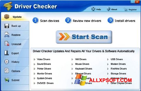 스크린 샷 Driver Checker Windows XP