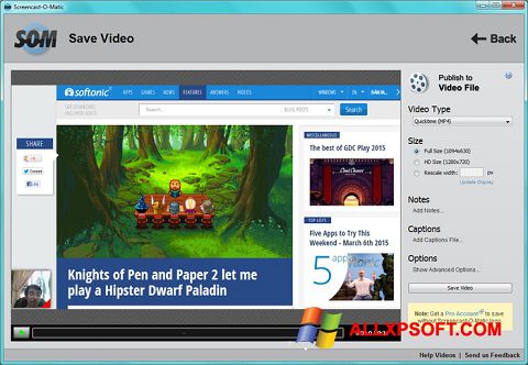 스크린 샷 Screencast-O-Matic Windows XP
