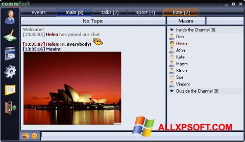 스크린 샷 CommFort Windows XP