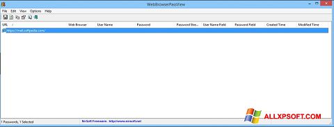 스크린 샷 WebBrowserPassView Windows XP