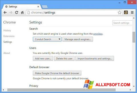 스크린 샷 Chrome Cleanup Tool Windows XP