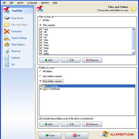 스크린 샷 DupKiller Windows XP