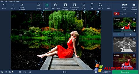 스크린 샷 Movavi Photo Editor Windows XP