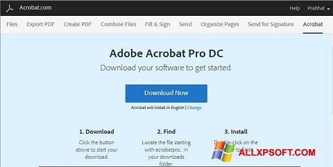 스크린 샷 Adobe Acrobat Windows XP