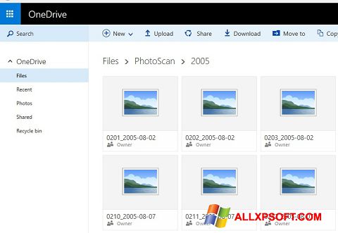 스크린 샷 OneDrive Windows XP