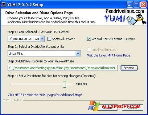 스크린 샷 YUMI Windows XP