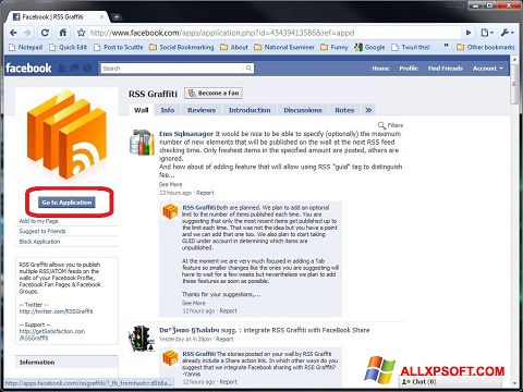 스크린 샷 Facebook Windows XP