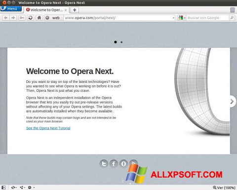 스크린 샷 Opera Developer Windows XP