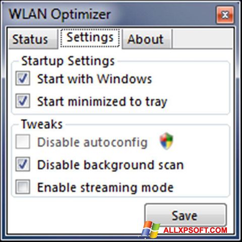 스크린 샷 WLAN Optimizer Windows XP